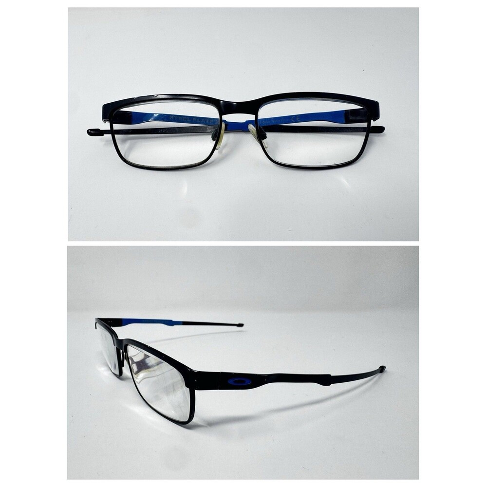 Oakley Steel Plate XS OY3002-0548 Satin Black Eyeglass Frames Blue 48-15-130